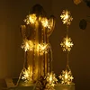 Outdoor extendable warm white pure white multi color LED Christmas snowflake fairy lights for commercial holiday displays