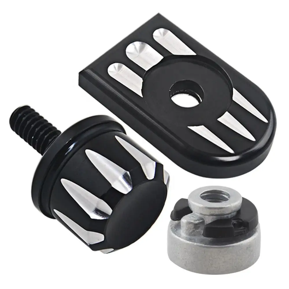 Motorcycle Rear Fender Seat Bolt Seat Screw Nut Kit Mount Knob Cover Nut Fit for Harley Motorbikes '96-'19