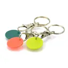 Custom Metal Key Chain Football House Shaped Trolley Token Coin Keyrings