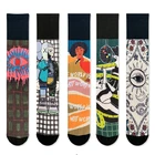 Breathable Novelty Men Printed Socks Men 3d Colorful Novelty And Fancy Printed Sports Men Socks