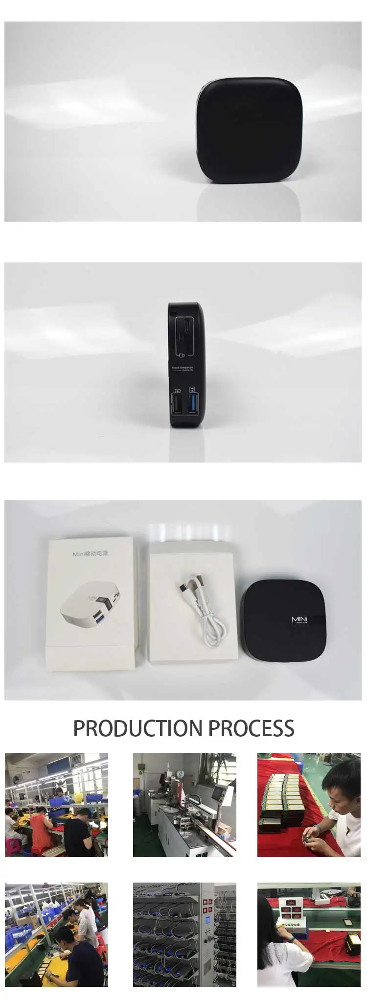 High Quality Led Mini Digital Portable 10000mAh 5V 2 Ports Power Bank Wallet Power Bank For Smartphone with Lighting input - ANKUX.COM