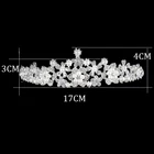 Women Pearl Wedding Hair Accessories Hair Pin Rhinestone Tiara Bridal Clips Crystal Crown Bride Hair Jewelry