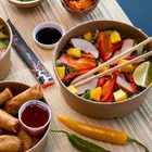 100% Food Grade Oil Resistance Disposable Paper Bowl for Salad Fruit
