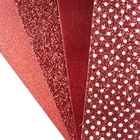 Leather 9 Pieces/Set A4 Bundle Leather Sheets Mixed Series Red Sparkle Fine Glitter Heart Printed Faux Leather Fabric Bows
