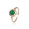 14744 xuping jewelry elegant rings ladies wholesale 18k gold plated emerald simple rings