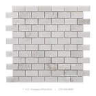 Glorious White Brick Wall Marble Mosaic And White Kitchen Mosaic Tile
