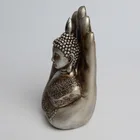 New Chinese Creative Silver Palm Buddha Statue Resin Crafts Home Decoration Office Decoration Supplies
