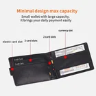 BSCI certificated directly factory genuine leather minimalist slim wallet carbon fiber rfid money clip mens wallet