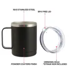 Color Metal Handle Reusable 12Oz Stainless Steel Cup Coffee