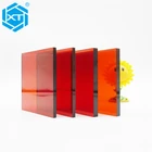 XINTAO 100% virgin pmma 4x8 3mm translucent red extruded acrylic sheet uv resistant plastic sheet