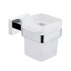 Toothbrush Holder Wall Mounted Cup Stainless Steel Bathroom Accessory