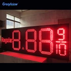 Waterproof gas price digital sign 7 segment outdoor LED number display sign board