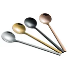 Ice Cream Spoon Creative Long Handle Stainless Steel Tableware Plated Tea Ice Cream Coffee Spoon