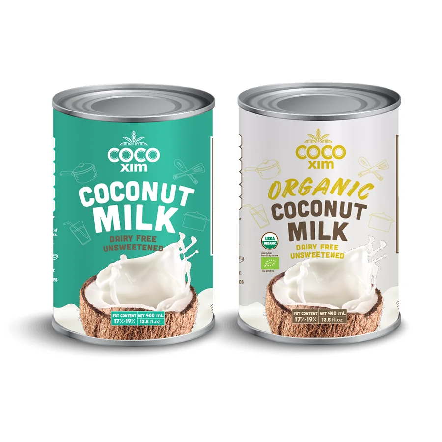 organic coconut cream - 400ml tin can- brand cocoxim - made in