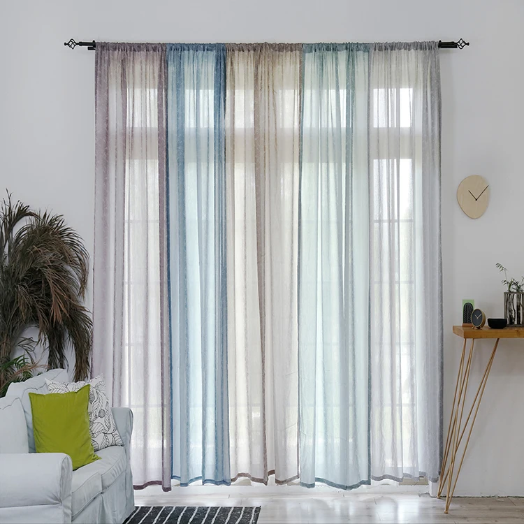 100% Polyester Knitted Curtain Fabric Tulle Fabric Sheer Curtain