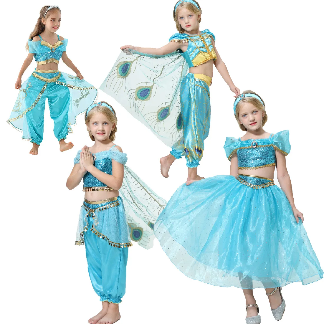 ملابس أطفال بالجملة مجموعة الاطفال مهرجان ملابس الفتيات قطعتين دعوى هالوين الزي