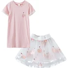 hot sale wholesale bulk boutique korean kids girls clothes clothing sets t-shirts and tutu skirts