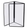 Factory cheap price tri-fold clear pvc plastic 8.5 x 11 inches menu covers leather edge for restaurant