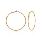 Wholesale Fashion Cheap Gold Silver Rose Gold 30mm -70mm Stainless Steel Big Circle Hoop Dangle Earrings Women Jewelry