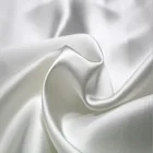 Custom Natural Color 100% Silk Satin Fabric Nature White For Clothing