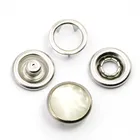 Supply five prong snap button ring shape 9.5mm with pearl prong snap button