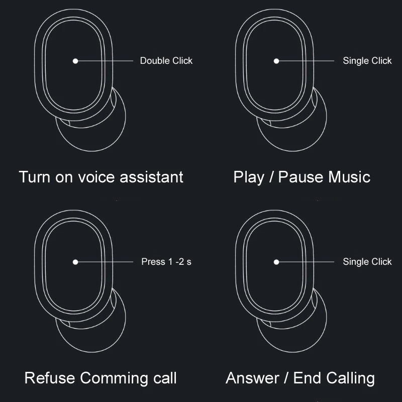 Reimi Airdots wireless earphone earbuds waterproof Noise Cancelling tws wireless earphone xiaomi - ANKUX.COM
