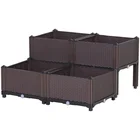 ready to ship plastic pots and wholesale planter boxes rectangular raised garden bed kit indoor outdoor plastic outdoor planter