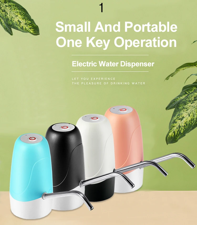 USB rechargeable One-button portable mini electric automatic water dispenser