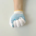 reinforced full grain products supra coating pvc dotted knit cotton safety working gloves