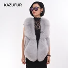 Women fox fur vest multi color fur vest fashion shape fur vest