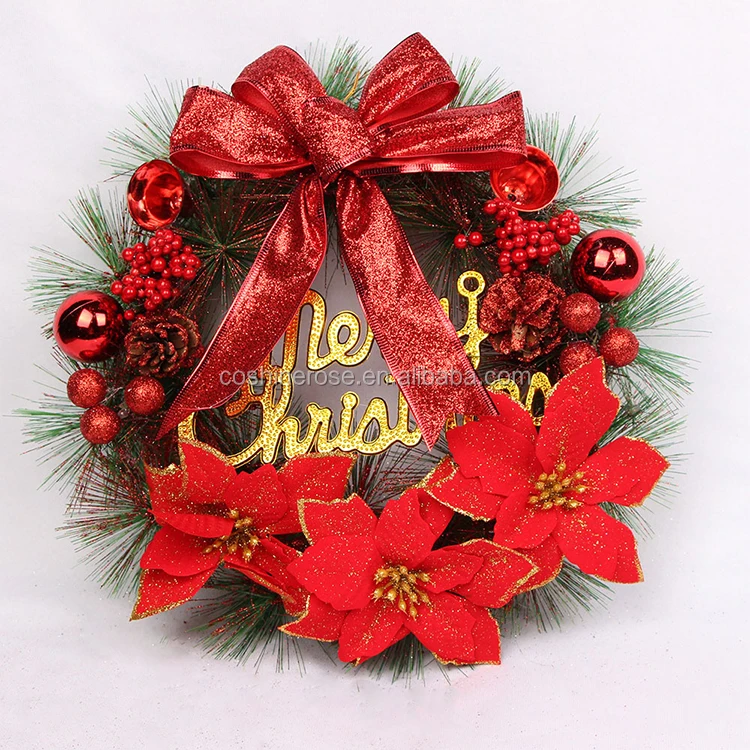 coshinerose wholesale christmas gifts rattan wreath pine with