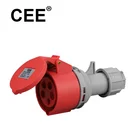 CEE mobile 3 phase industrial socket male female plug socket 5 pin 16a