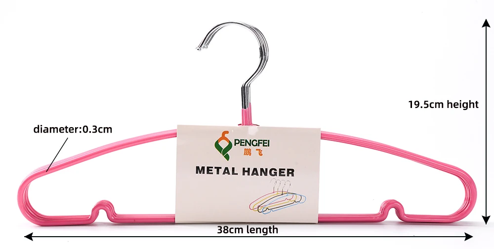 Wholesale Good Sealed hangers cheap PVC metal hanger coated with PVC