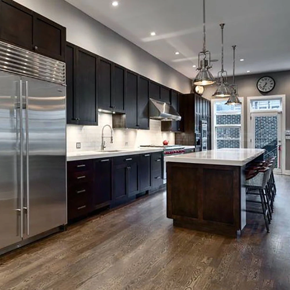 Allure customised storage solid wood kitchen cabinet
