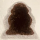 Leather Fur Carpets Carpetimitation Sheepskinfurcarpet Leather Premium Gray-brown Rugs Fur Rug Carpets For Living Room