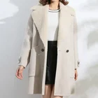 Wholesale cheap women winter 100% wool long coat for elegant ladies