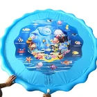 Popular 63" Sprinkle and Splash Play Mat, Inflatable Outdoor Sprinkler Pad Water Toys for Children and Kids