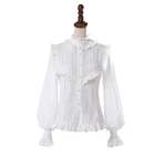 Beautiful white girls ruffle chiffon lolita blouse