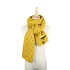 Wholesale winter solid color oversize knitted thick scarves and shawls
