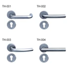 Zinc alloy material glass door handles for aluminum fire rated door handles