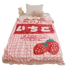 Super soft cartoon print coral sherpa double-side thick blanket