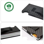 Money Wallet Card Wallet Custom Logo Carbon Fiber Metal Money Clip RFID Blocking Wallet Credit Card Holder
