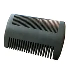 High quality black double sided lice comb wooden comb without handle
