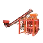 QT4-24 Semi Automatic hollow brick making machinery concrete block production line