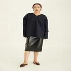 High quality retro neutral fashion loose casual women's sweater