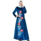 Zakiyyah 9245 Embroidery Muslim Dress Dubai Farasha Latest Design Winter Abaya Muslim Dress High Fashion