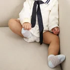 China hot sale cotton baby fashion lace boat short custom mesh socks