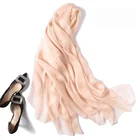 Free Sample No MOQ China Wholesale 100% Pure Silk Sun Protection Shawl Gauze Scarf