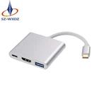 3 in 1 usb c hub type c to hdmi adapter converter 4K*2K USB3.0 Charging for MacBook