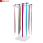 Rotating acrylic hair extension display stand clear hair extension stand hair extension holder